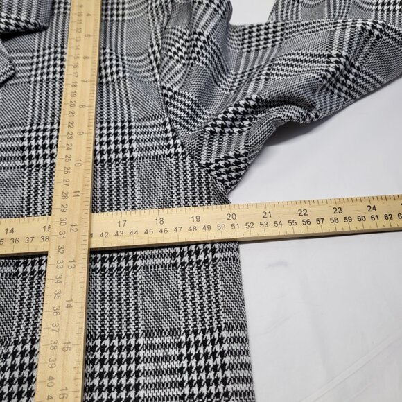 Love Tree Cardigan Sweater Tunic Womens Large Open Front Houndstooth Plaid - Picture 12 of 14